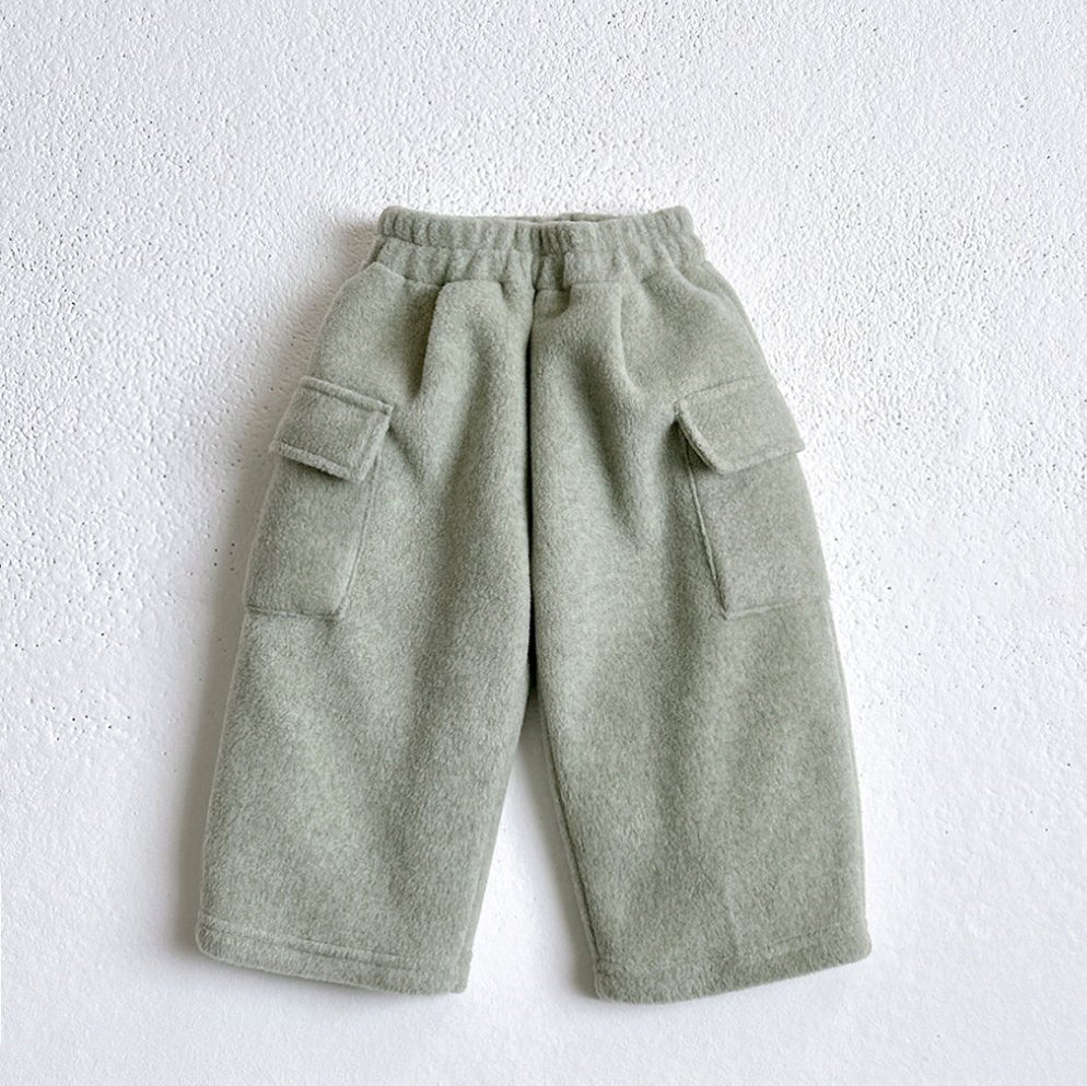 Toddler W25 Fleece Cargo Wide Pants (1 - 6y) - 3 Colors kids outfit