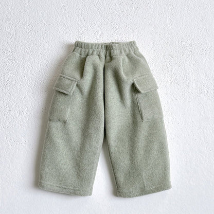 Toddler W25 Fleece Cargo Wide Pants (1 - 6y) - 3 Colors kids outfit