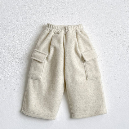 Toddler W25 Fleece Cargo Wide Pants (1 - 6y) - 3 Colors kids outfit