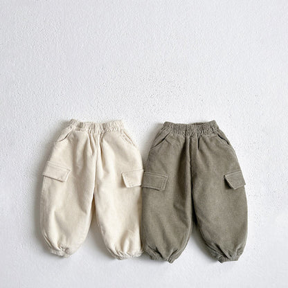 Toddler W25 Fleece Lined Corduroy Jogger Pants (1 - 6y) - 3 Colors kids outfit