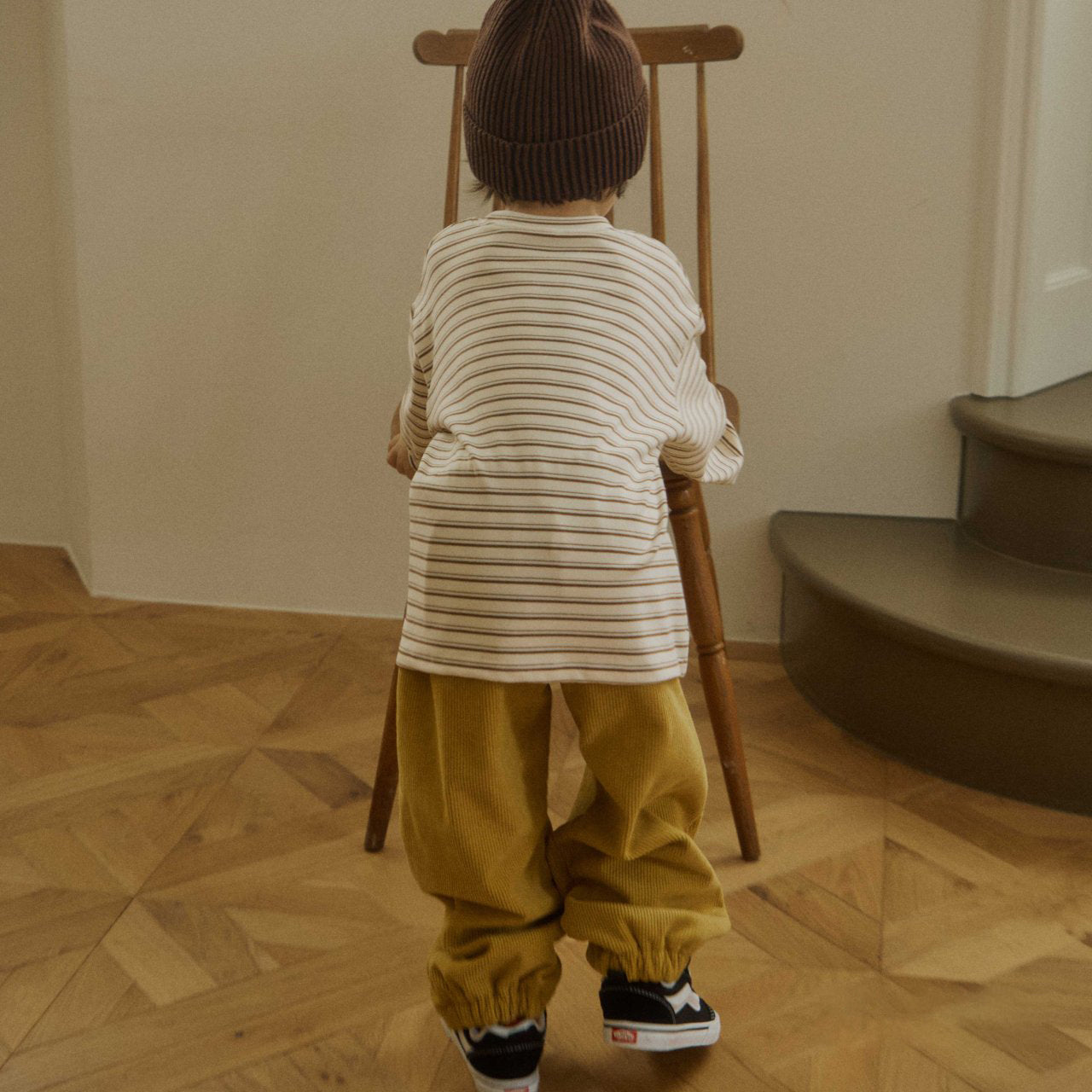 Toddler W25 Fleece Lined Corduroy Jogger Pants (2 - 8y) - Yellow kids outfit