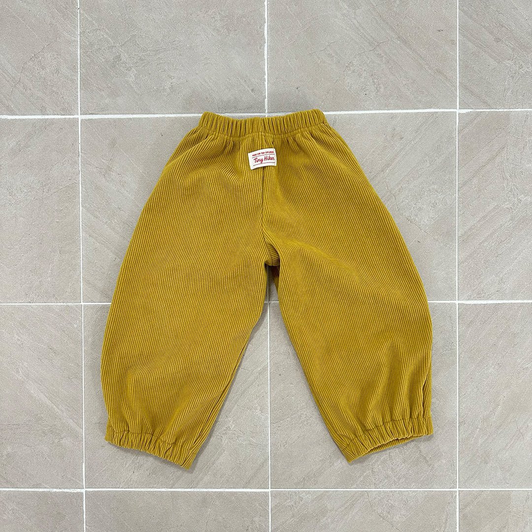 Toddler W25 Fleece Lined Corduroy Jogger Pants (2 - 8y) - Yellow kids outfit