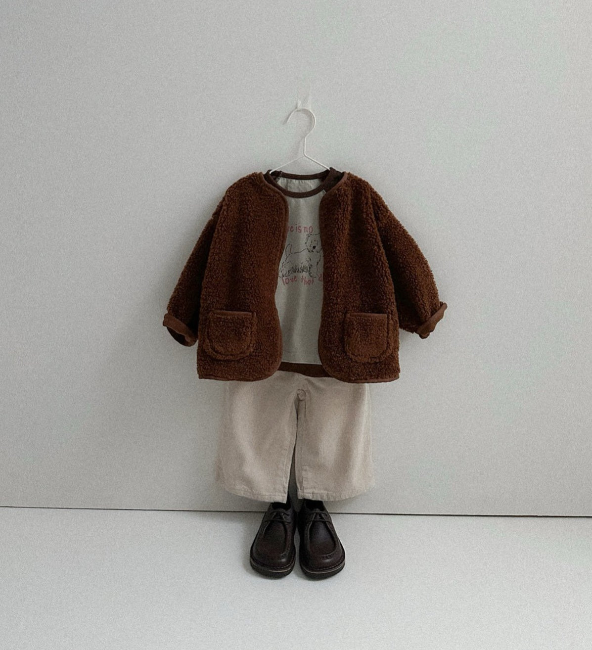Toddler W25 Fleece Lined Sherpa Zip Up Jacket (10m - 4y) - Brown kids outfit