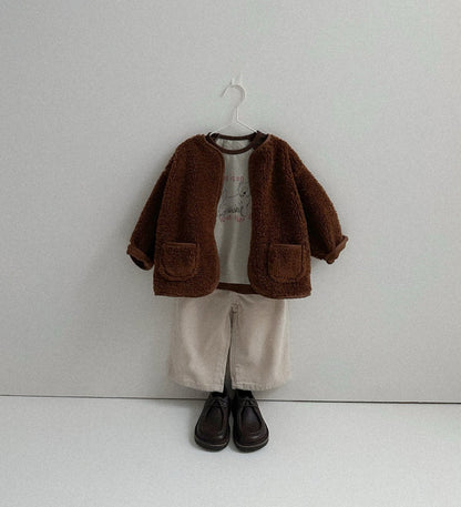 Toddler W25 Fleece Lined Sherpa Zip Up Jacket (10m - 4y) - Brown kids outfit