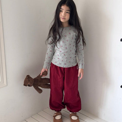 Toddler W25 Floral Long Sleeve Top (2 - 8y) - 2 Colors kids outfit