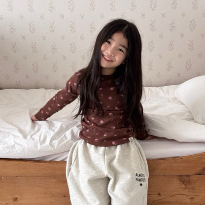 Toddler W25 Floral Long Sleeve Top (2 - 8y) - 2 Colors kids outfit