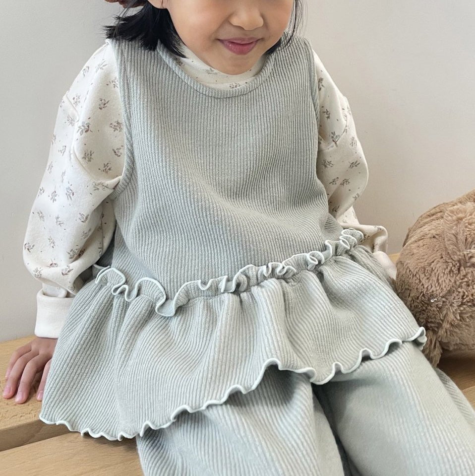 Toddler W25 Floral Mock Neck Long Sleeve Top (1 - 7y) - 2 Colors kids outfit