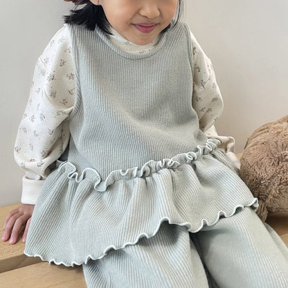 Toddler W25 Floral Mock Neck Long Sleeve Top (1 - 7y) - 2 Colors kids outfit