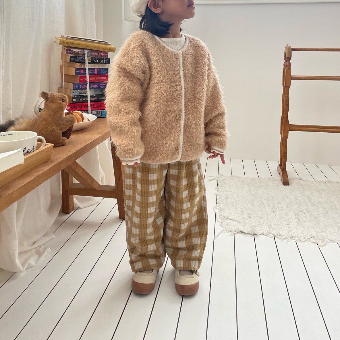 Toddler W25 Fuzzy Cardigan (1 - 7y) - 2 Colors kids outfit