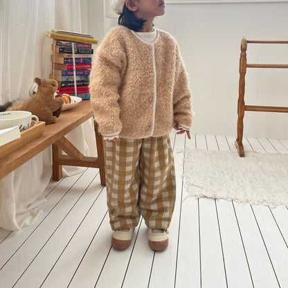 Toddler W25 Fuzzy Cardigan (1 - 7y) - 2 Colors kids outfit