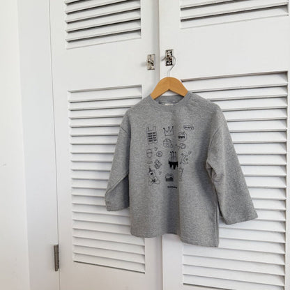 Toddler W25 Graphic Print Long Sleeve Top (1 - 7y) - 2 Colors kids outfit