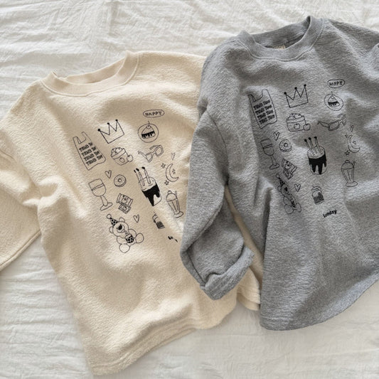 Toddler W25 Graphic Print Long Sleeve Top (1 - 7y) - 2 Colors kids outfit