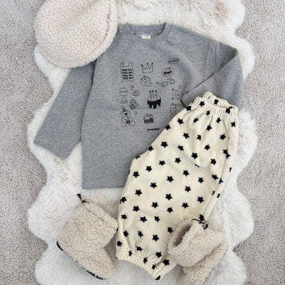 Toddler W25 Graphic Print Long Sleeve Top (1 - 7y) - 2 Colors kids outfit