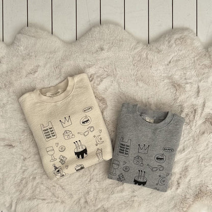 Toddler W25 Graphic Print Long Sleeve Top (1 - 7y) - 2 Colors kids outfit