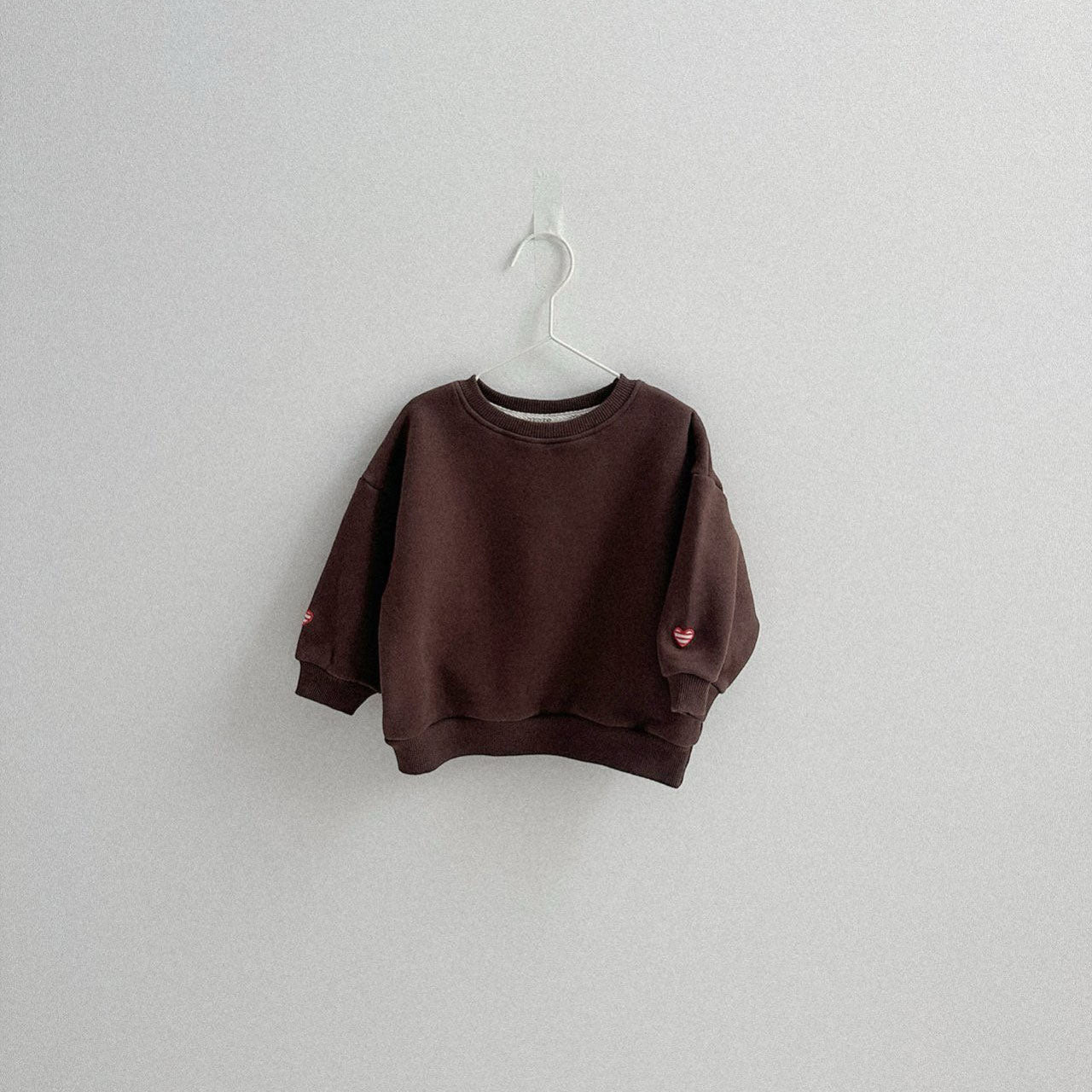 Toddler W25 Heart Embroidery Long Sleeve Sweatshirt (10m - 4y) - 3 Colors kids outfit