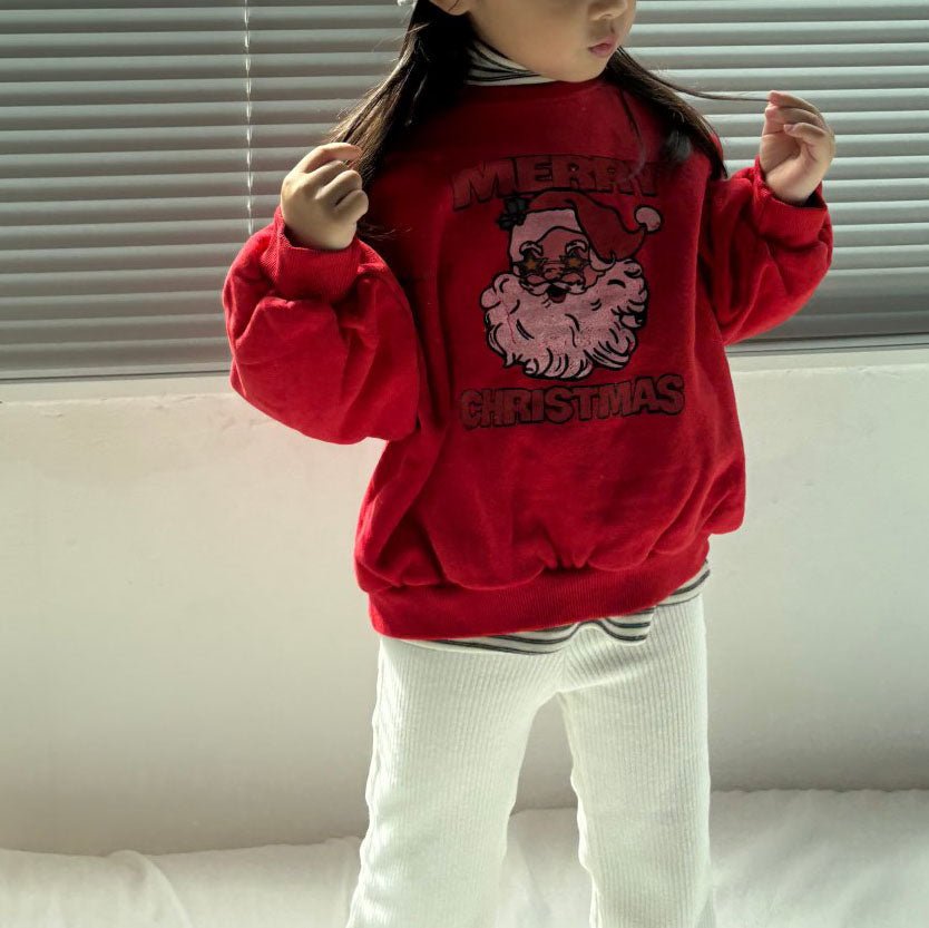 Toddler W25 Merry Christmas Long Sleeve Sweatshirt (1 - 7y, Adult) - 2 Colors kids outfit