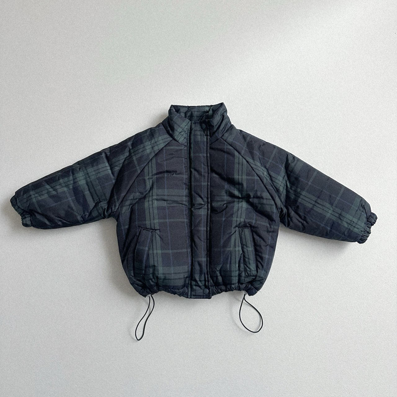 Toddler W25 Plaid Padded Mock Neck Zip Up Jacket (2 - 7y) - 3 Colors kids outfit