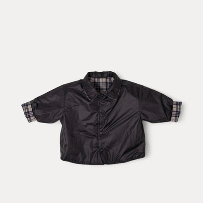 Toddler W25 Plaid Reversible Padded Shirt Jacket (2 - 8y) - Navy kids outfit