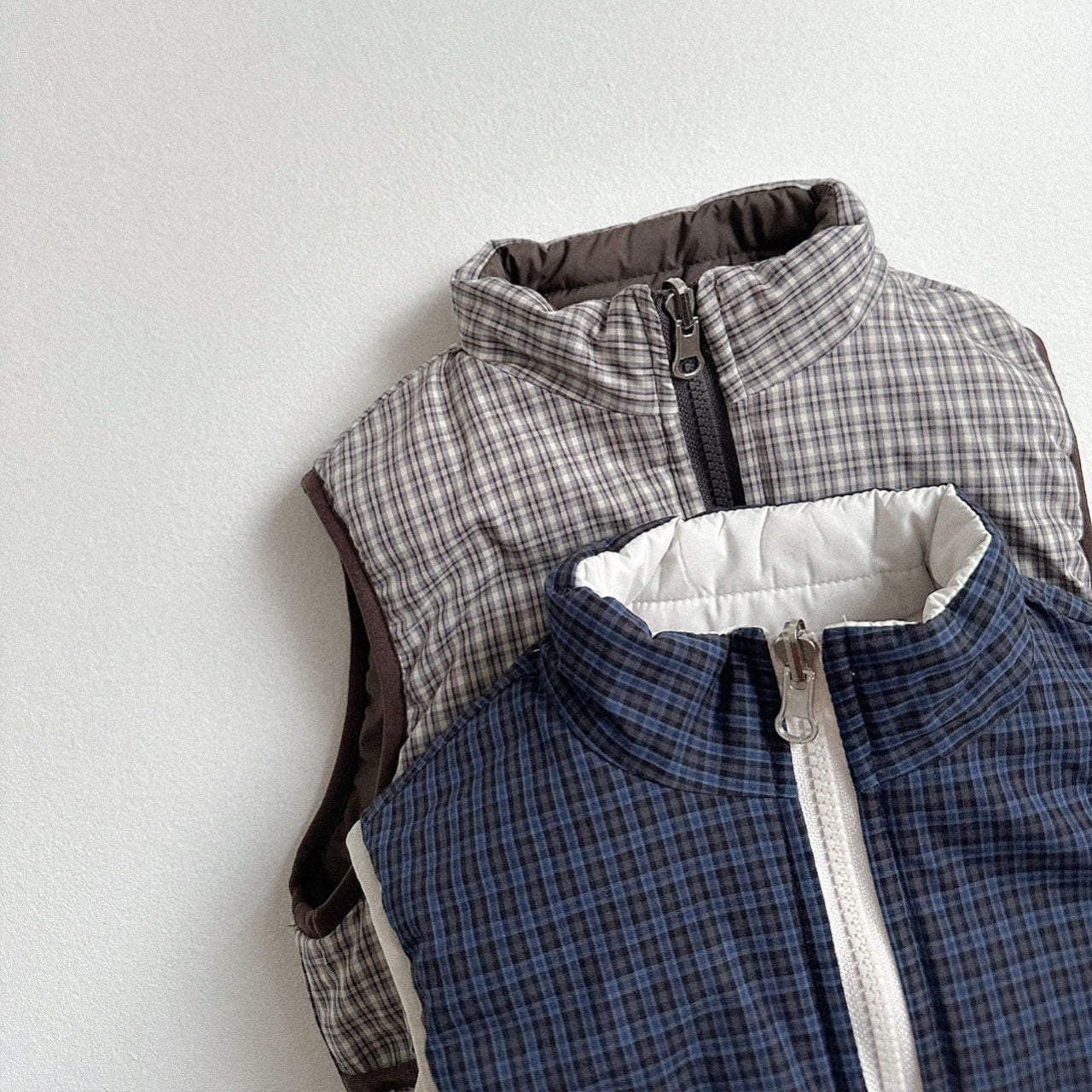 Toddler W25 Plaid Reversible Vest (2 - 7y) - 2 Colors kids outfit