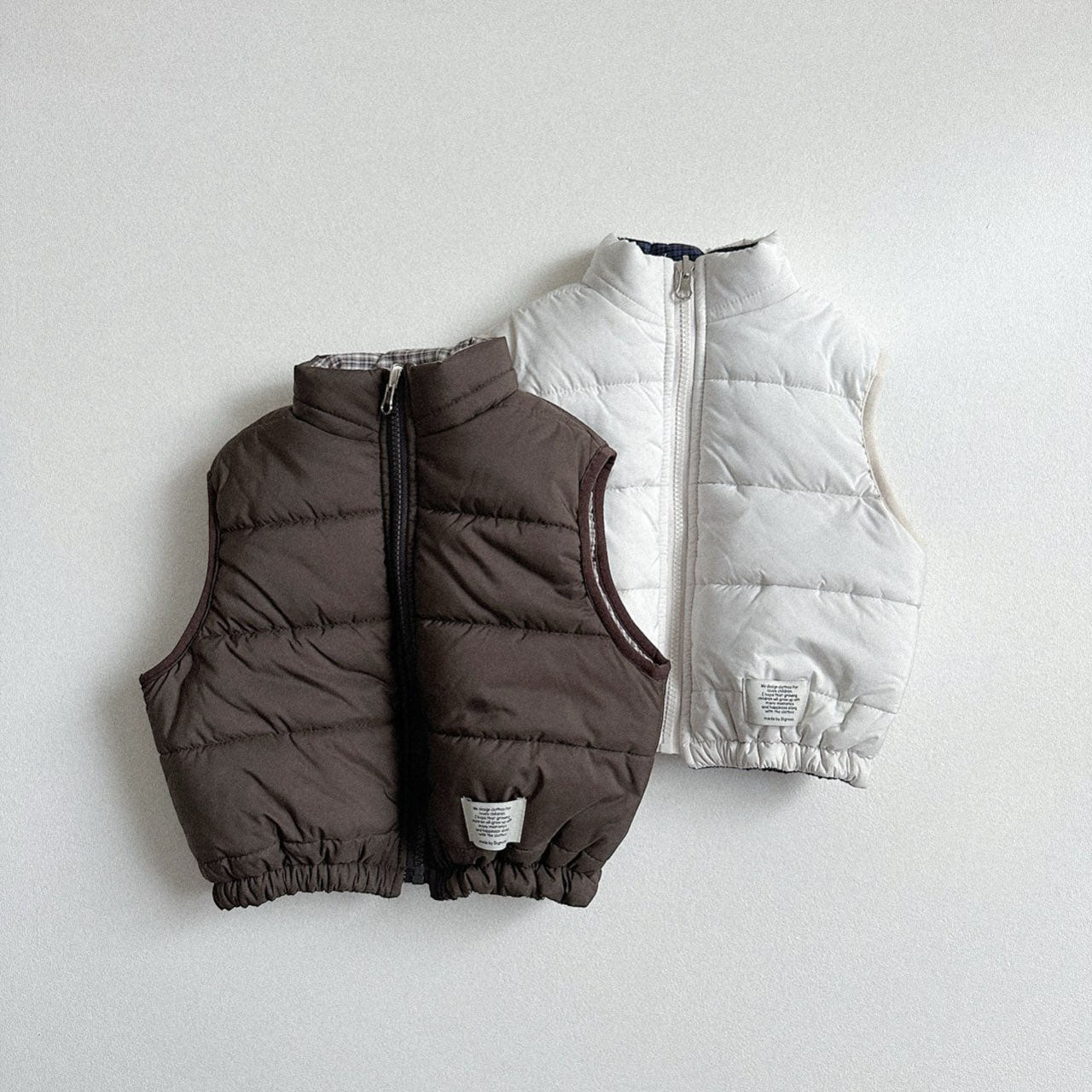 Toddler W25 Plaid Reversible Vest (2 - 7y) - 2 Colors kids outfit