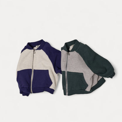 Toddler W25 Raglan Long Sleeve Zip - Up Jacket (2 - 7y) - 2 Colors kids outfit