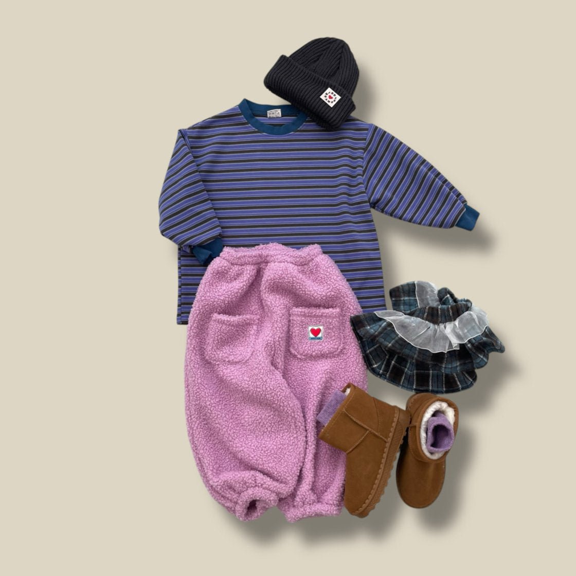 Toddler W25 Sherpa Pocket Jogger Pants (3 - 7y) - 2 Colors kids outfit
