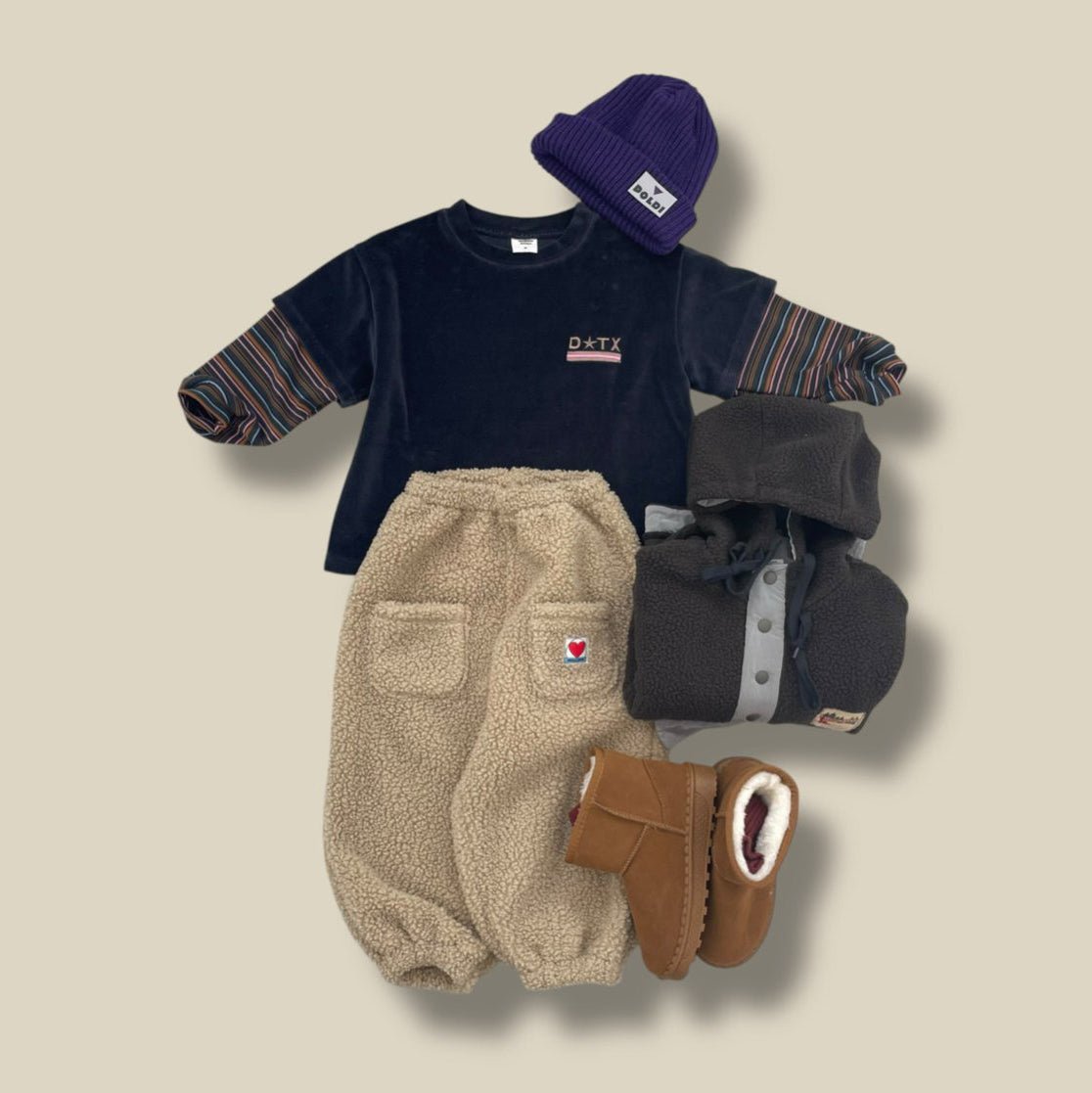 Toddler W25 Sherpa Pocket Jogger Pants (3 - 7y) - 2 Colors kids outfit