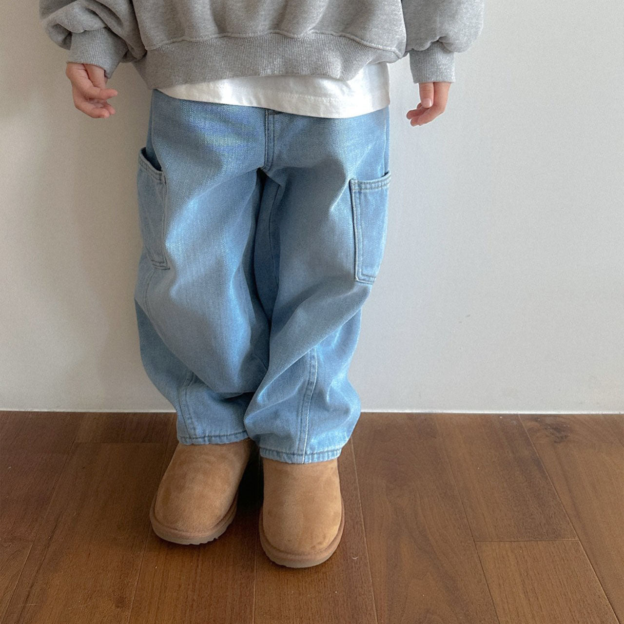Toddler W25 Side Pocket Denim Pants (2 - 7y) - Light Denim kids outfit