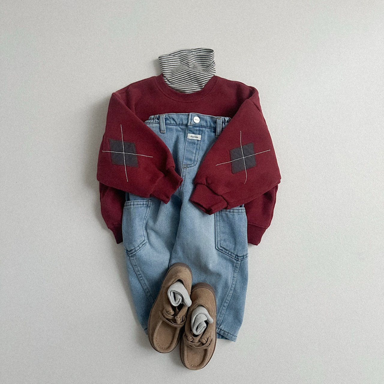 Toddler W25 Side Pocket Denim Pants (2 - 7y) - Light Denim kids outfit