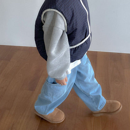 Toddler W25 Side Pocket Denim Pants (2 - 7y) - Light Denim kids outfit