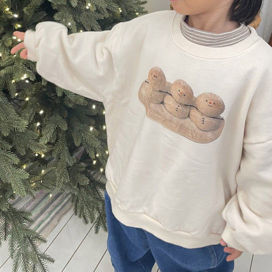 Toddler W25 Snowman Print Long Sleeve Sweatshirt (1 - 7y) - Ivory kids outfit