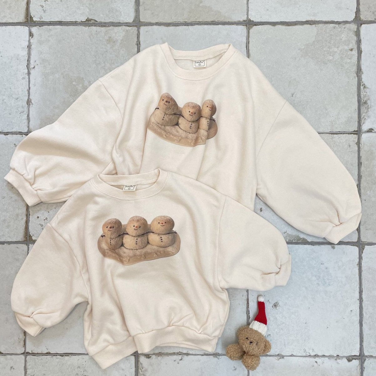 Toddler W25 Snowman Print Long Sleeve Sweatshirt (1 - 7y) - Ivory kids outfit