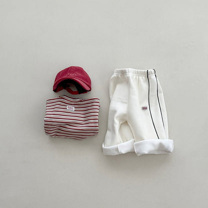 Toddler W25 Soft and Warm Side Line Pull - on Pants (2 - 6y) - 2 Colors kids outfit