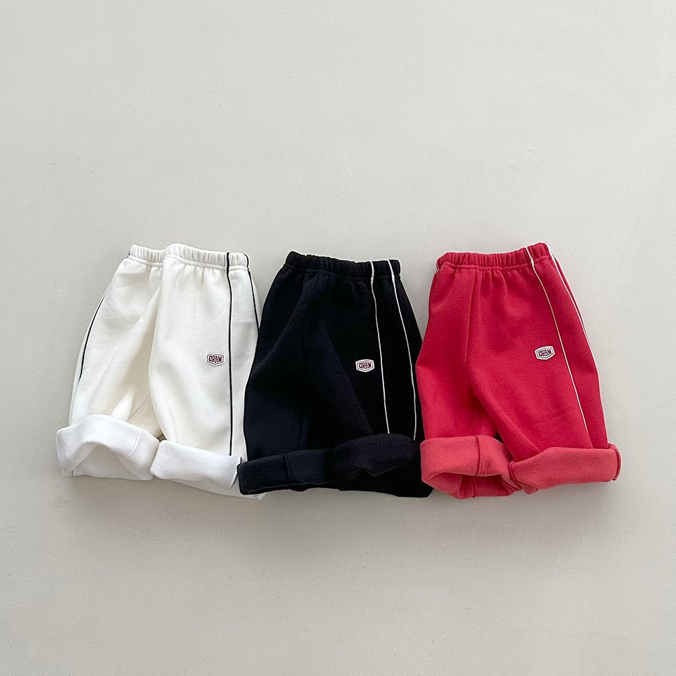 Toddler W25 Soft and Warm Side Line Pull - on Pants (2 - 6y) - 2 Colors kids outfit
