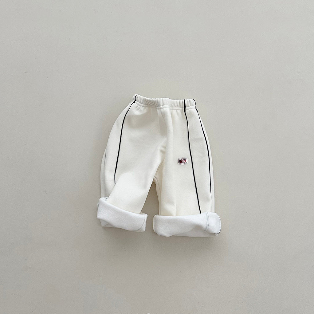 Toddler W25 Soft and Warm Side Line Pull - on Pants (2 - 6y) - 2 Colors kids outfit