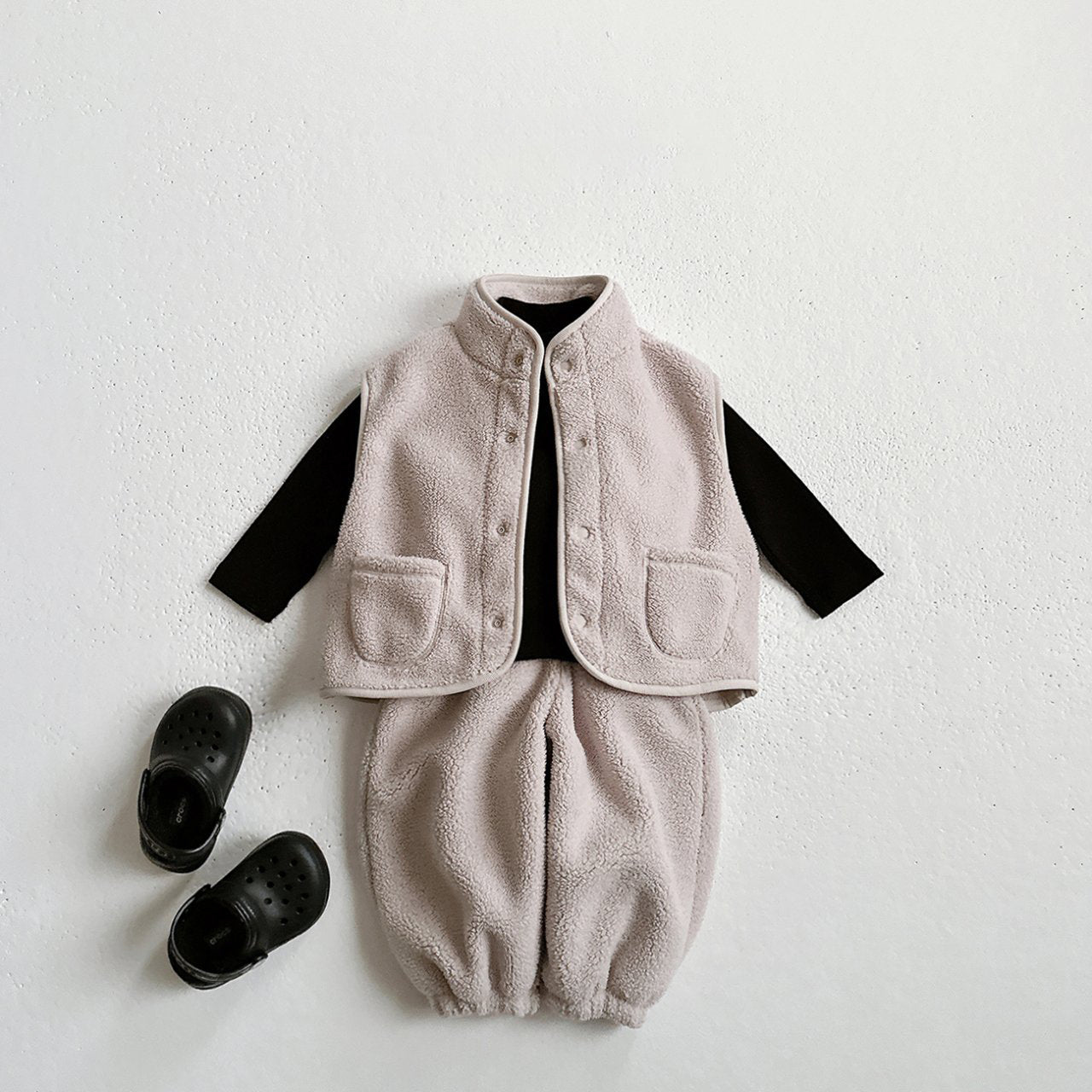 Toddler W25 Stitch Detail Fleece Jogger Pants (1 - 6y) - 3 Colors kids outfit