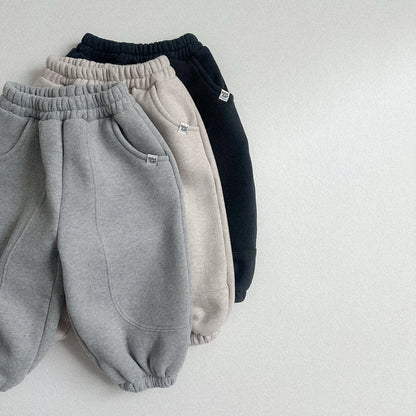Toddler W25 Stitch Detail Warm Jogger Pants (10m - 4y) - 3 Colors kids outfit