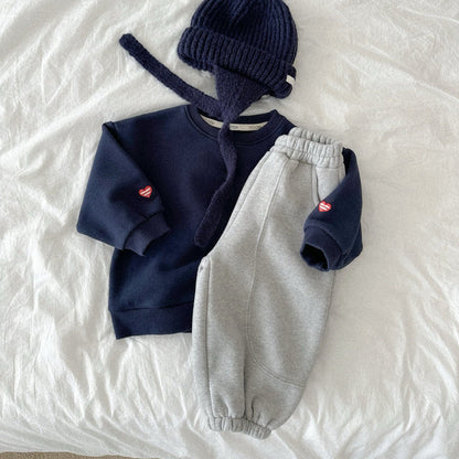 Toddler W25 Stitch Detail Warm Jogger Pants (10m - 4y) - 3 Colors kids outfit