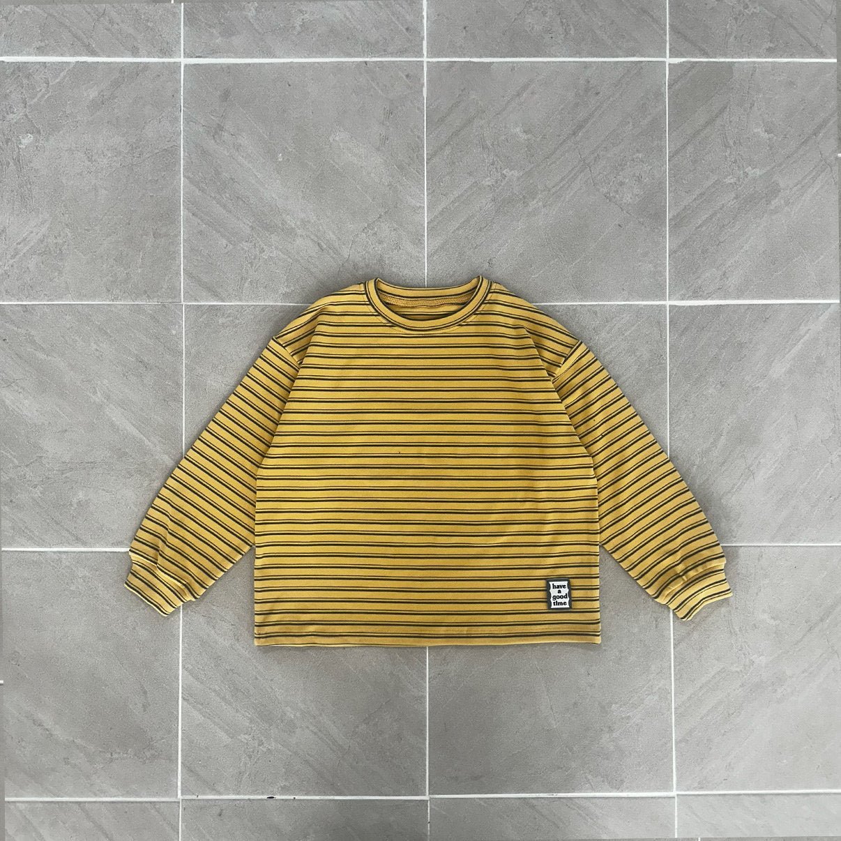 Toddler W25 Stripe Long Sleeve Loose Fit Top (2 - 8y) - 2 Colors kids outfit