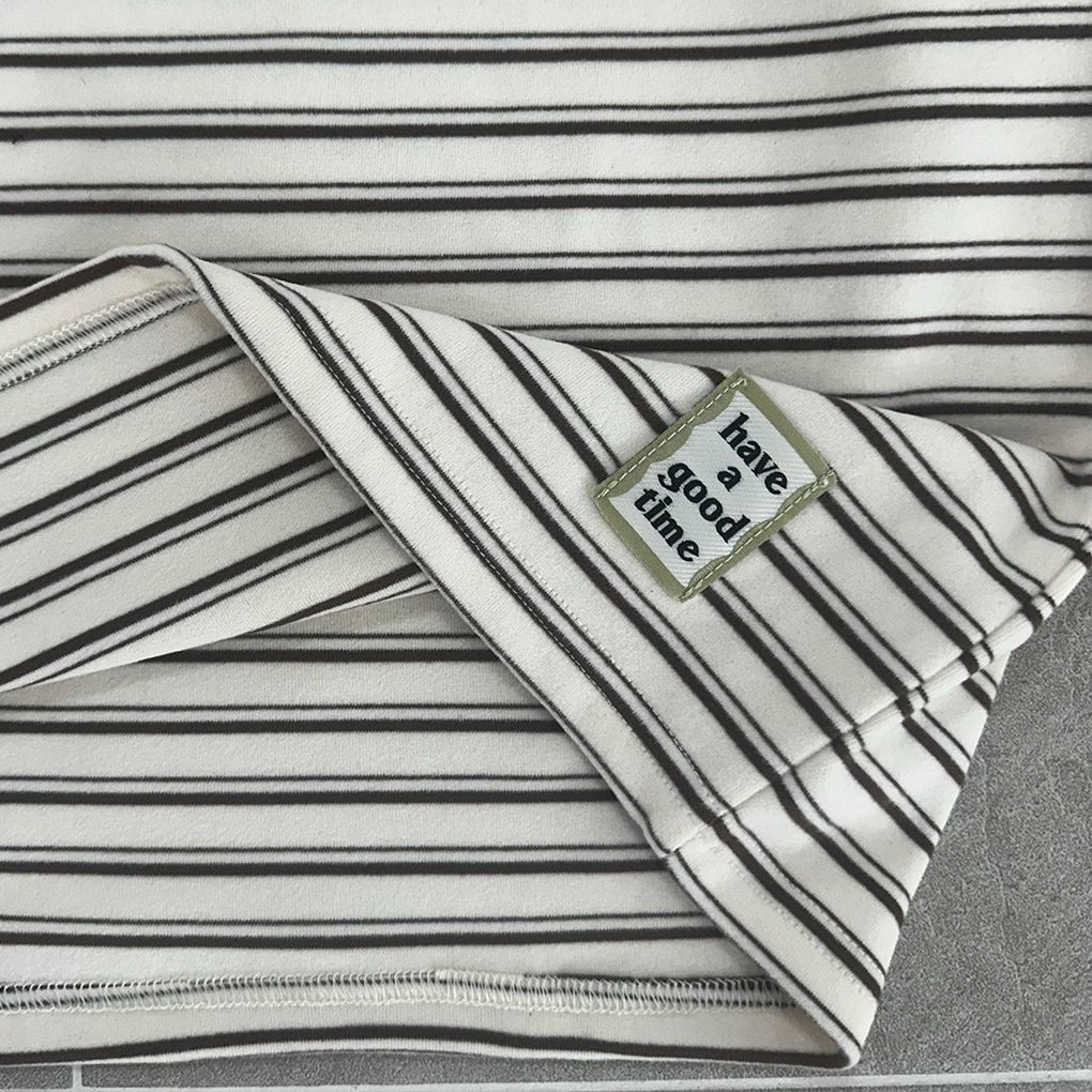 Toddler W25 Stripe Long Sleeve Loose Fit Top (2 - 8y) - 2 Colors kids outfit