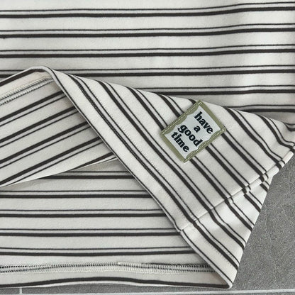 Toddler W25 Stripe Long Sleeve Loose Fit Top (2 - 8y) - 2 Colors kids outfit