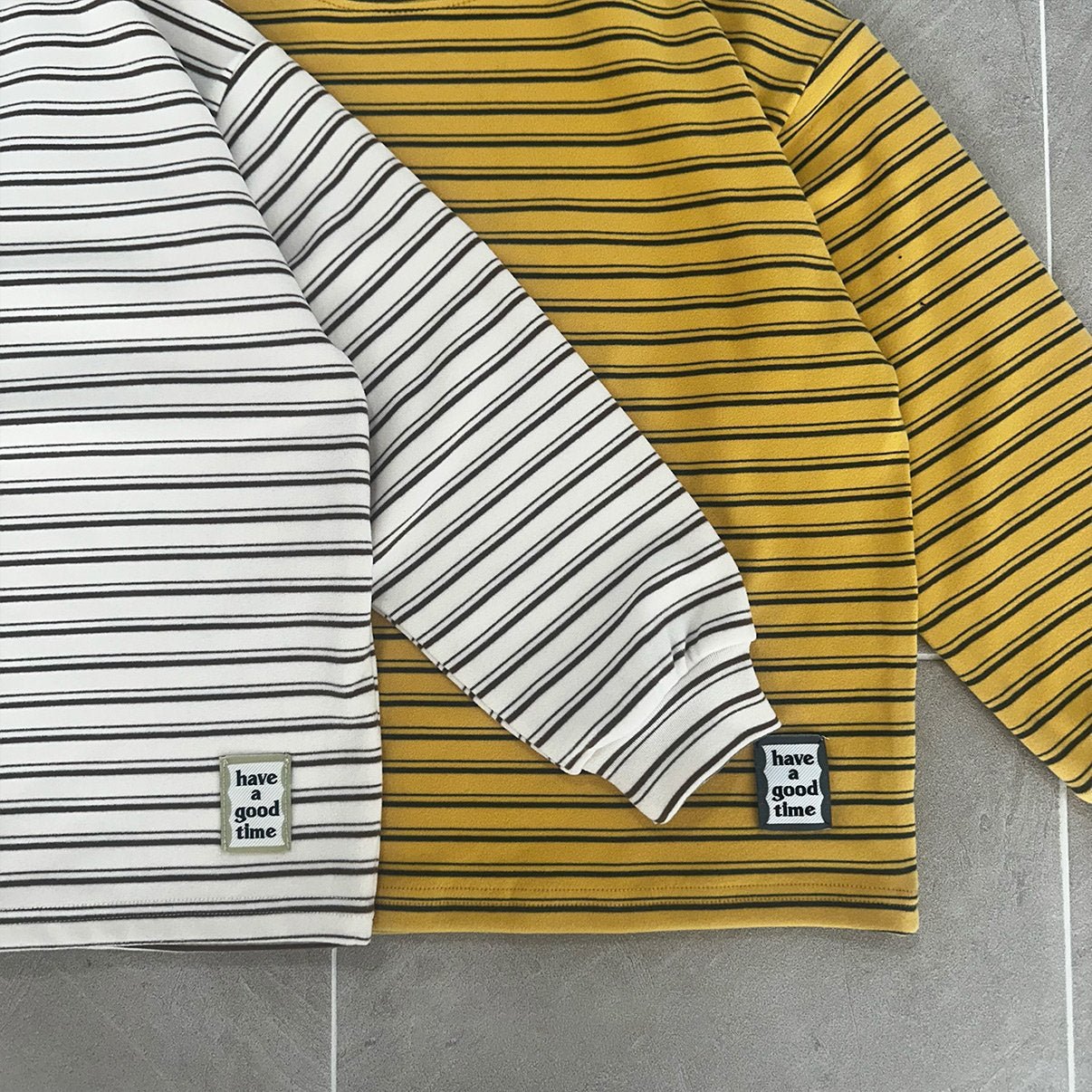 Toddler W25 Stripe Long Sleeve Loose Fit Top (2 - 8y) - 2 Colors kids outfit