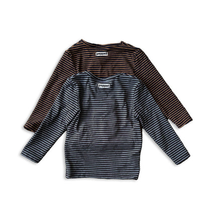 Toddler W25 Stripe Long Sleeve Top (1 - 7y) - 2 Colors kids outfit
