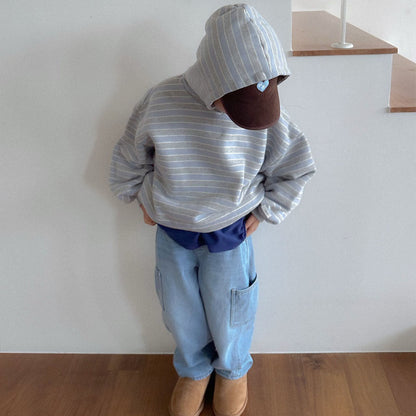 Toddler W25 Stripe Snap - Button Hoodie (2 - 7y) - 2 Colors kids outfit