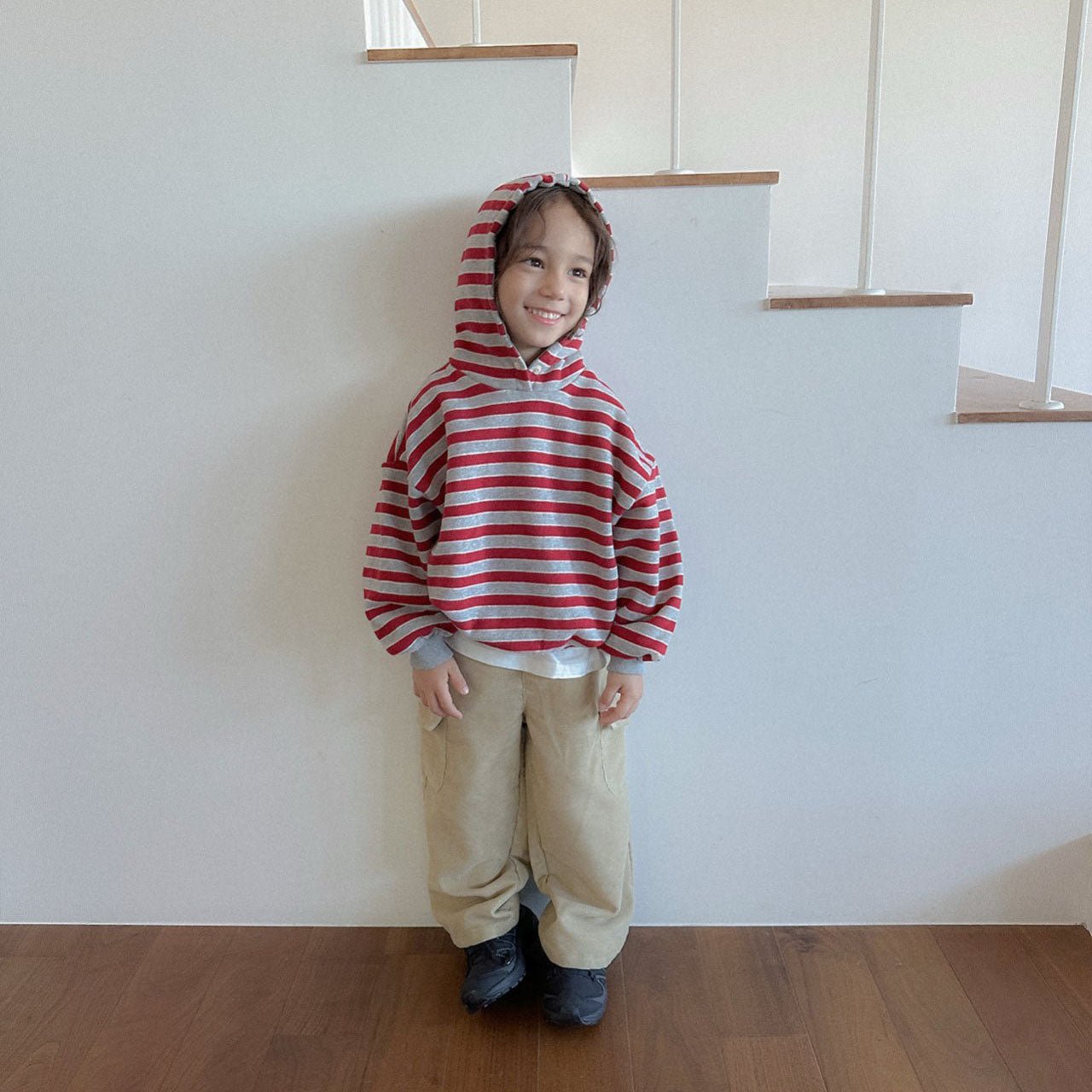 Toddler W25 Stripe Snap - Button Hoodie (2 - 7y) - 2 Colors kids outfit