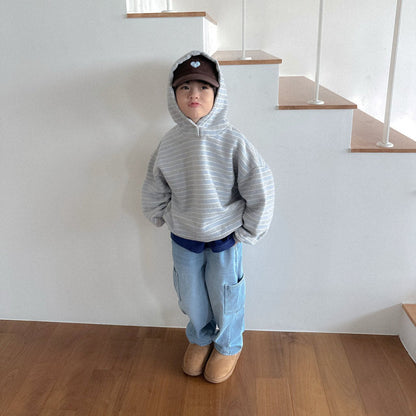 Toddler W25 Stripe Snap - Button Hoodie (2 - 7y) - 2 Colors kids outfit