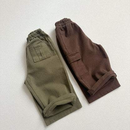 Toddler W25 Unbalanced Pocket Cargo Pants (10m - 4y) - 2 Colors kids outfit