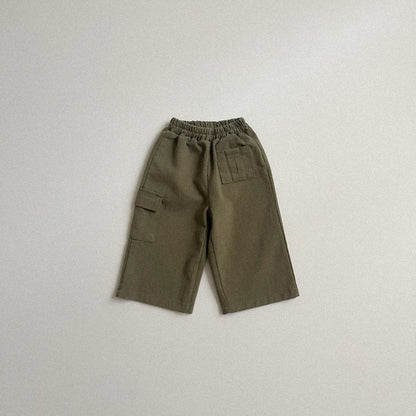 Toddler W25 Unbalanced Pocket Cargo Pants (10m - 4y) - 2 Colors kids outfit