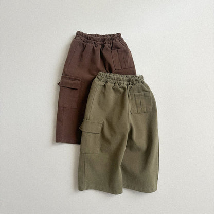 Toddler W25 Unbalanced Pocket Cargo Pants (10m - 4y) - 2 Colors kids outfit