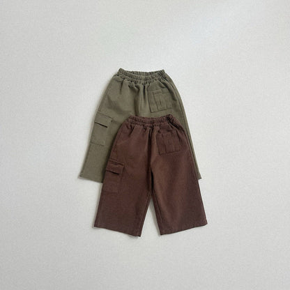 Toddler W25 Unbalanced Pocket Cargo Pants (10m - 4y) - 2 Colors kids outfit
